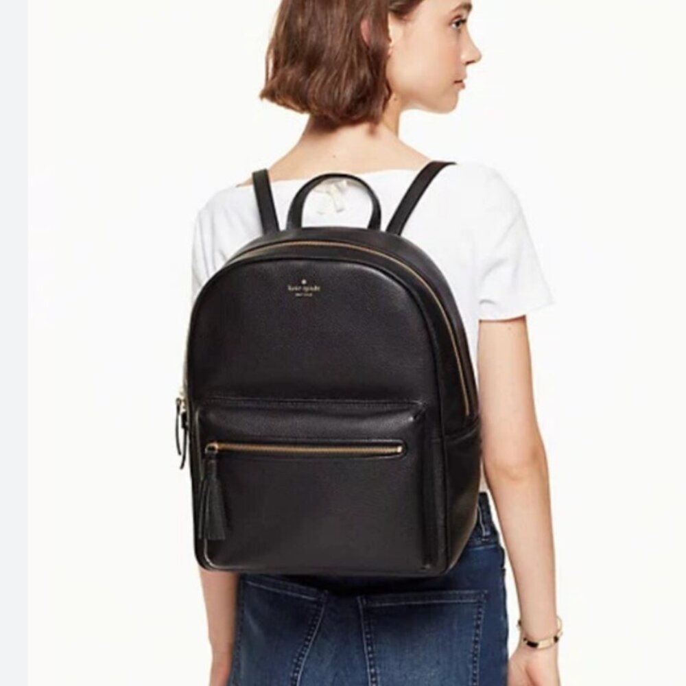Kate Spade New York “Chester Street Aveline” Pebbled Leather Backpack